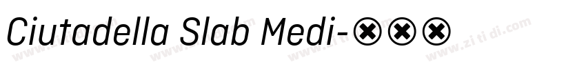 Ciutadella Slab Medi字体转换